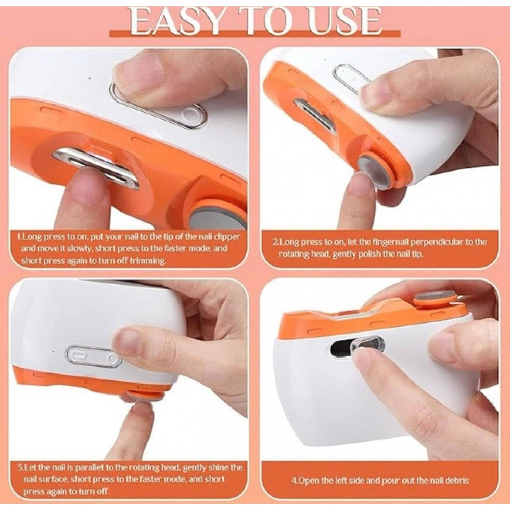 2 In 1 Electric Nail Clipper — White