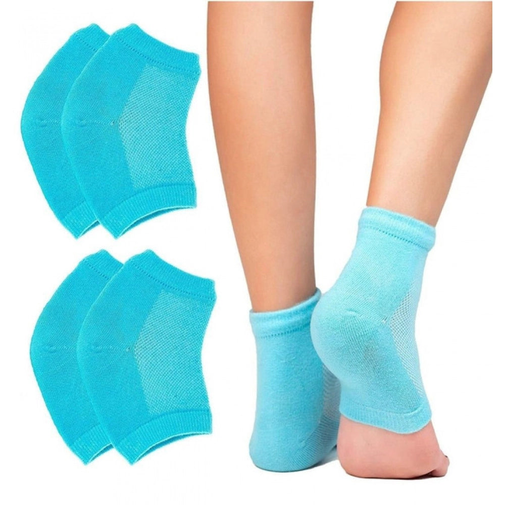 Half Gel Cotton Heel Socks · Pack of 2 — Blue