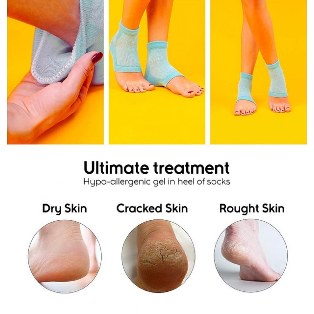 Half Gel Cotton Heel Socks · Pack of 2 — Blue