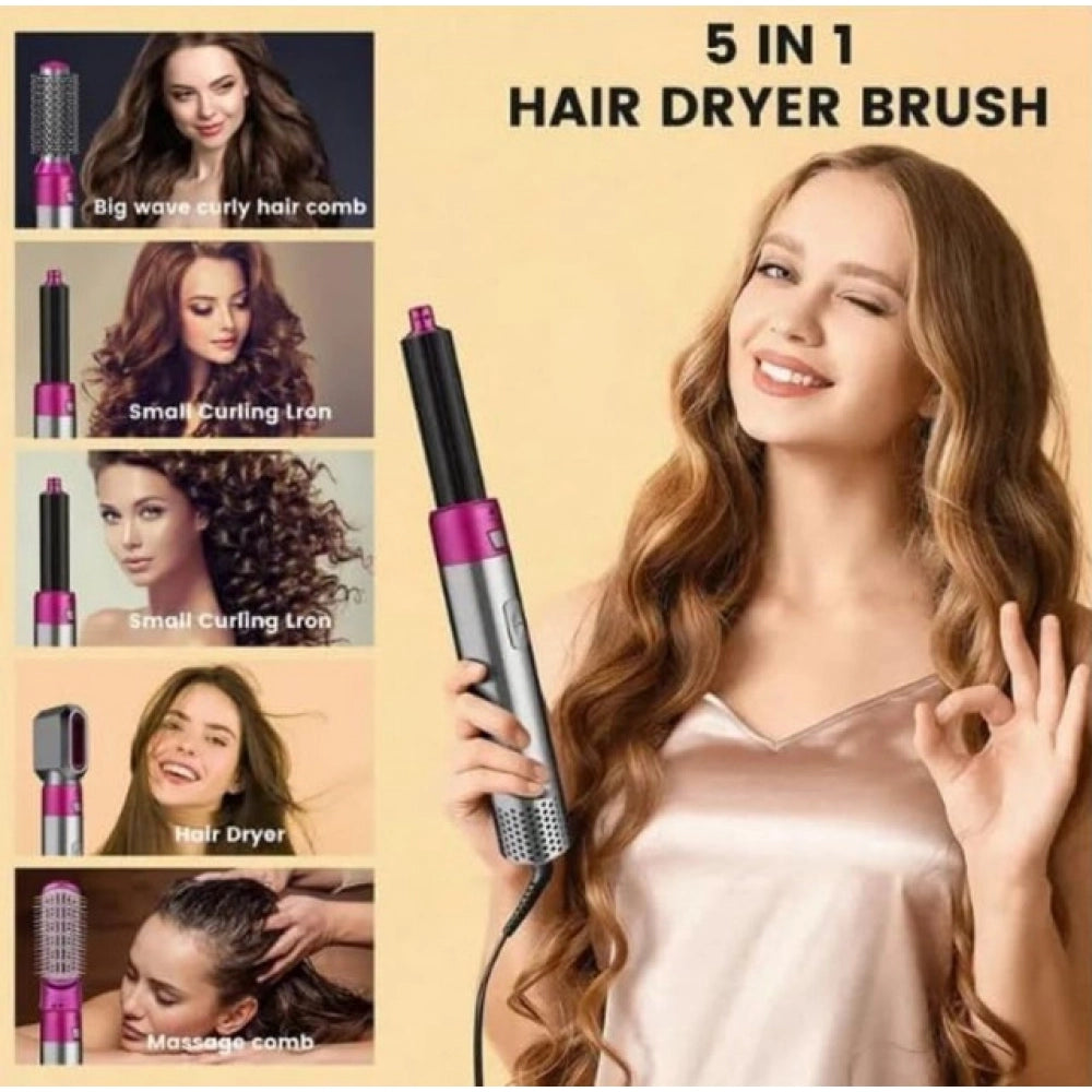 5 In 1 Hair Dryer — Pink