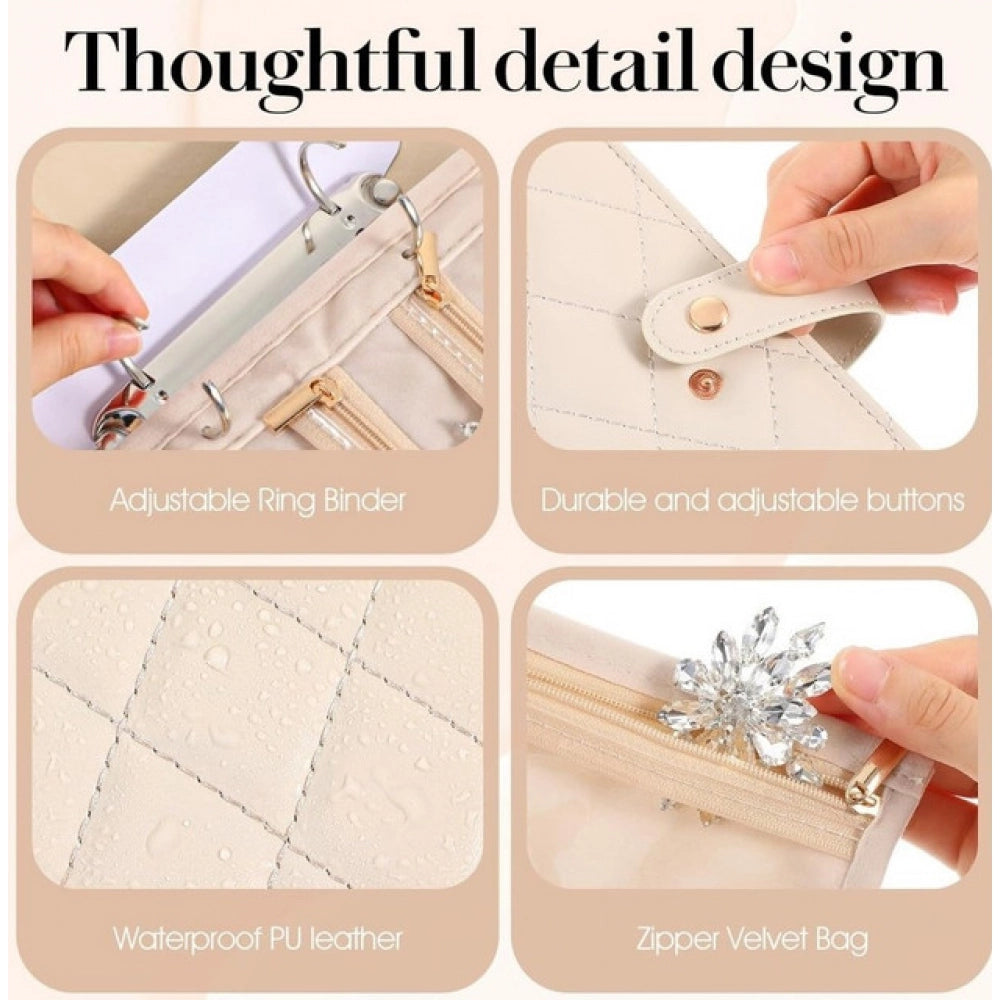 Jewelry Organizer Book — Beige