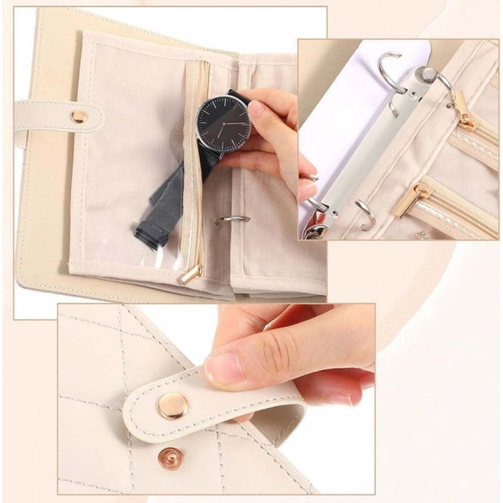 Jewelry Organizer Book — Beige