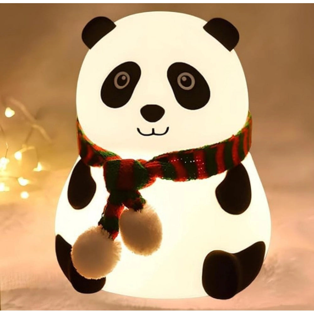 Silicon Panda Lamp — White