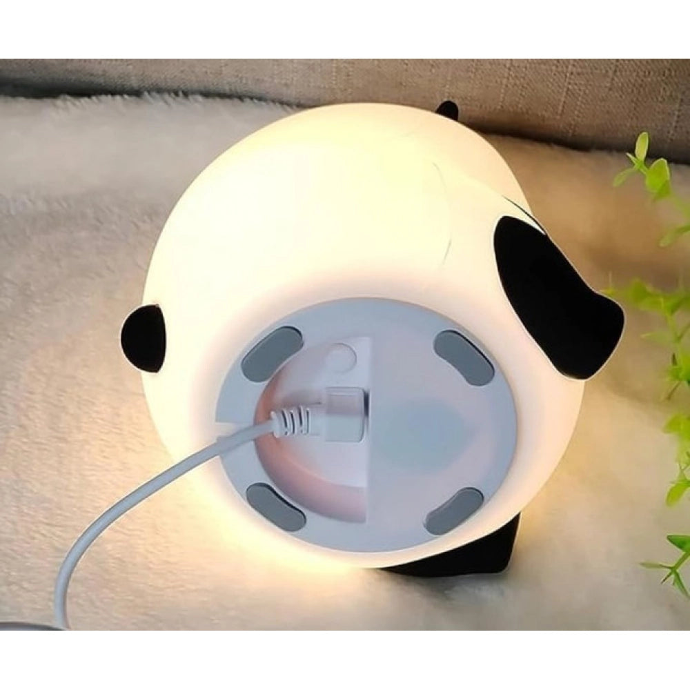 Silicon Panda Lamp — White