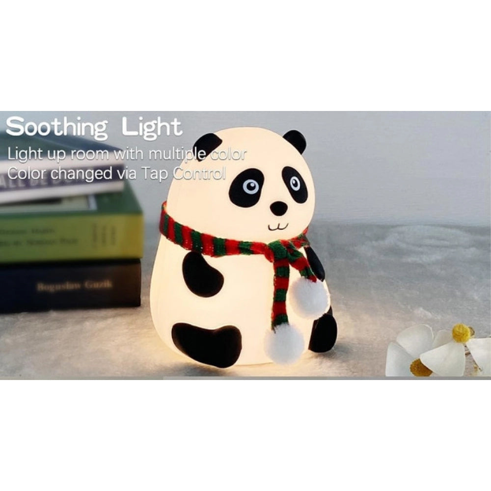 Silicon Panda Lamp — White