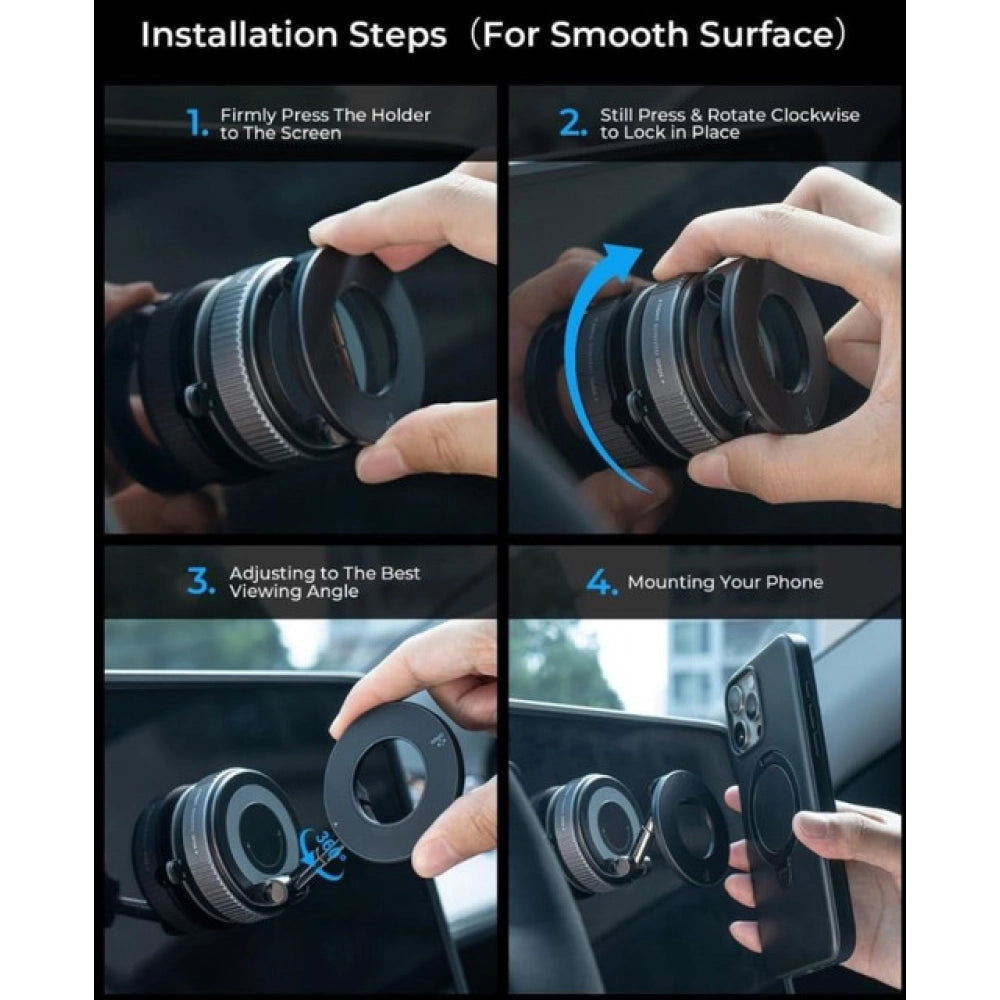 K007 Magnetic Phone Holder — Black