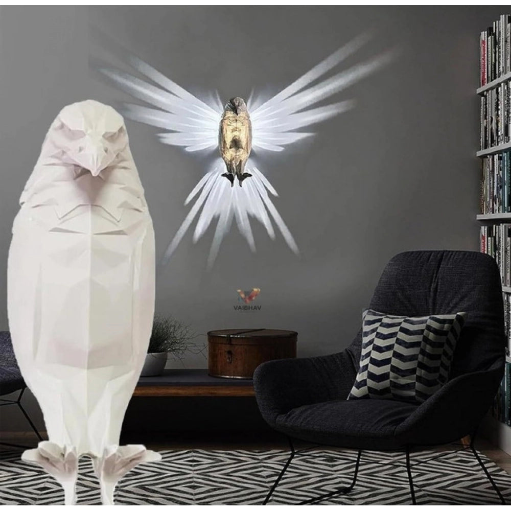 3D Eagle Wall Light — White