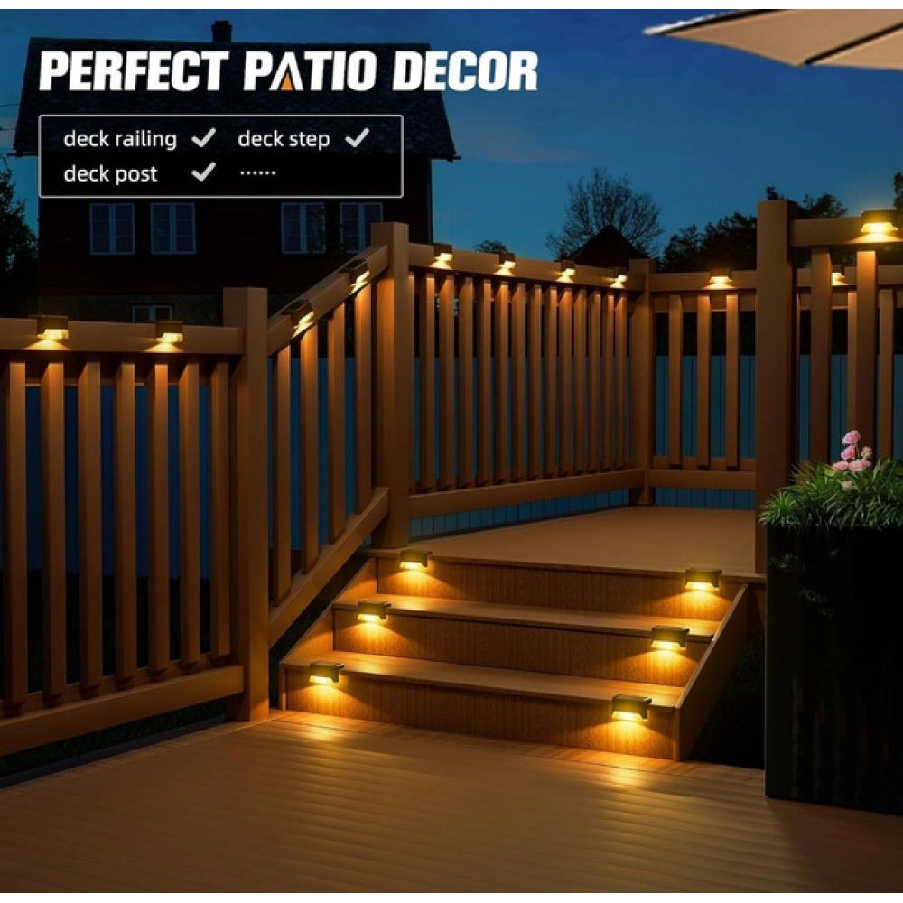 Stair Deck Solar Lights · Pack of 3 — Black