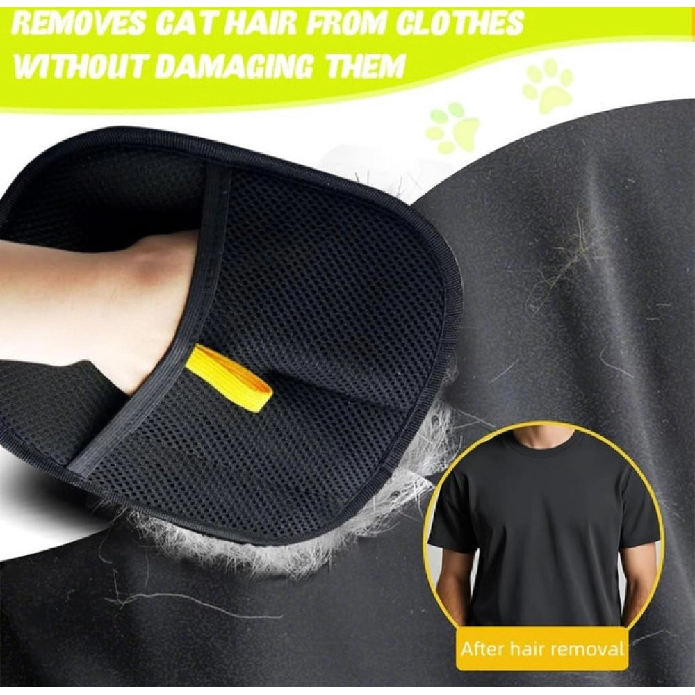 Cat Dog Hair Remover Gloves · Pack of 2 — Black