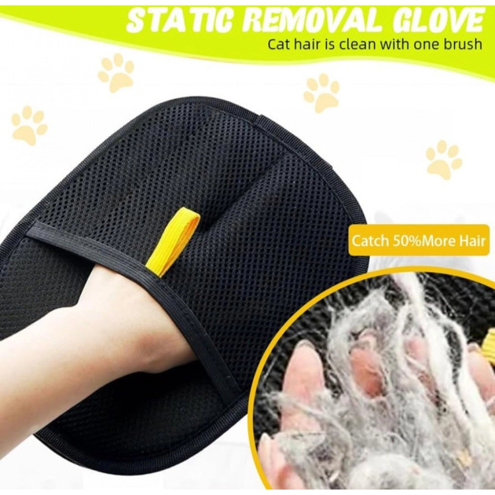 Cat Dog Hair Remover Gloves · Pack of 2 — Black