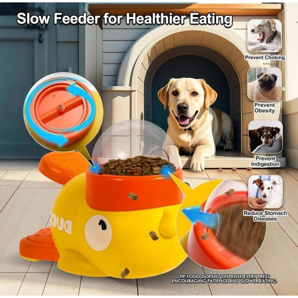 Pet Feeder — Yellow-Orange