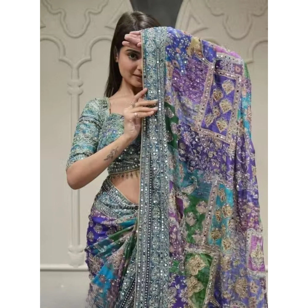 Women's Chiffon Embellished Saree