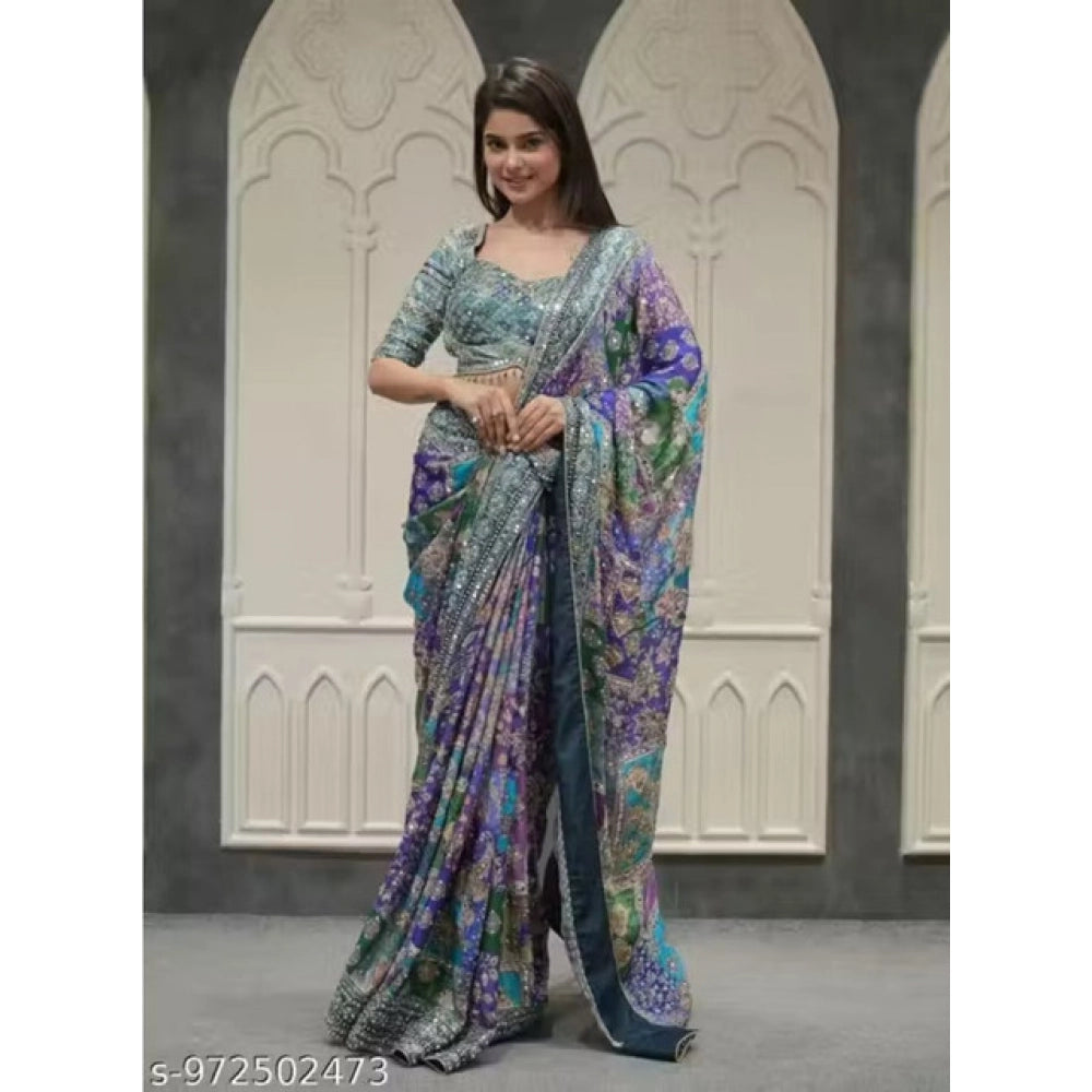 Women's Chiffon Embellished Saree