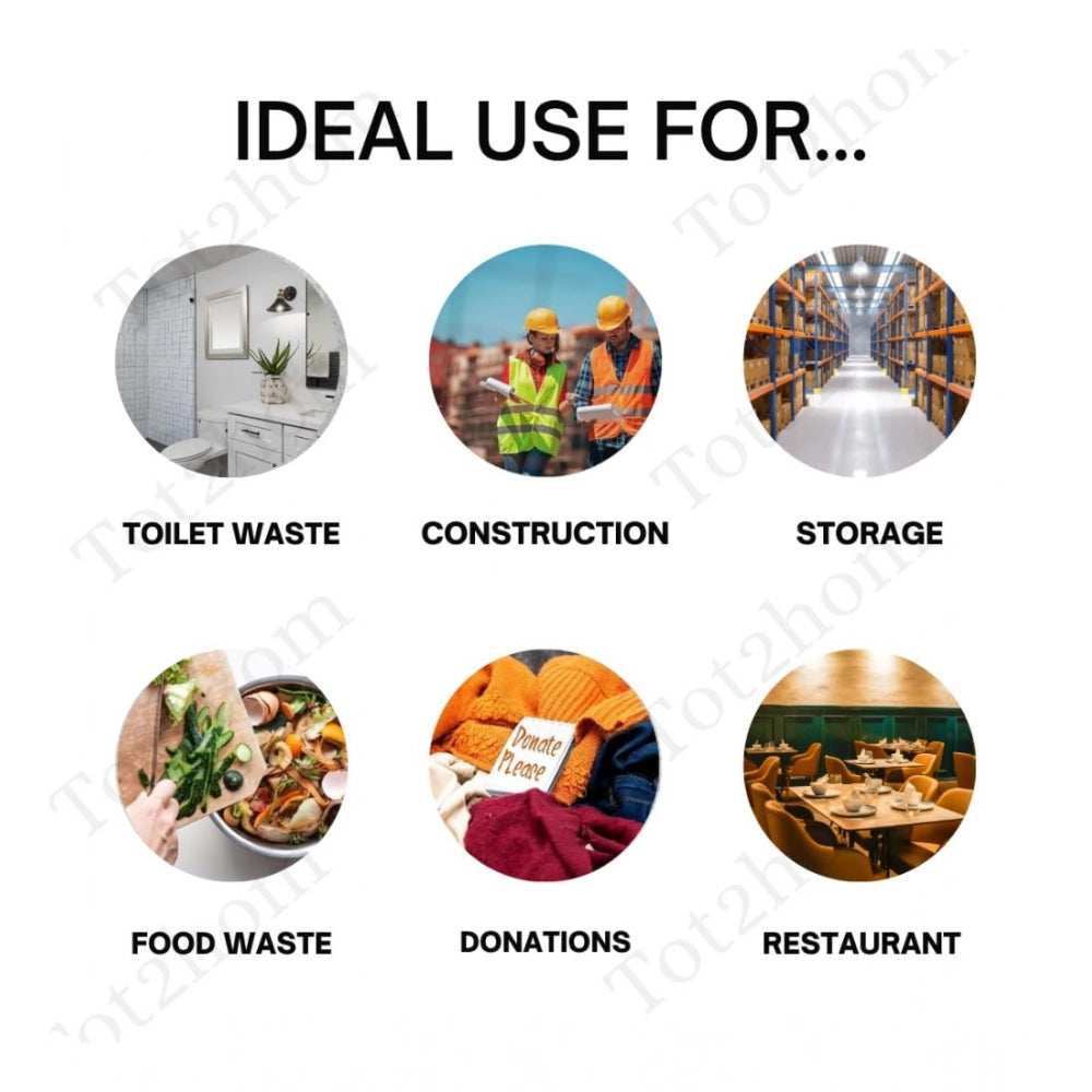 17×19in Garbage Bags · Pack of 10 — Green
