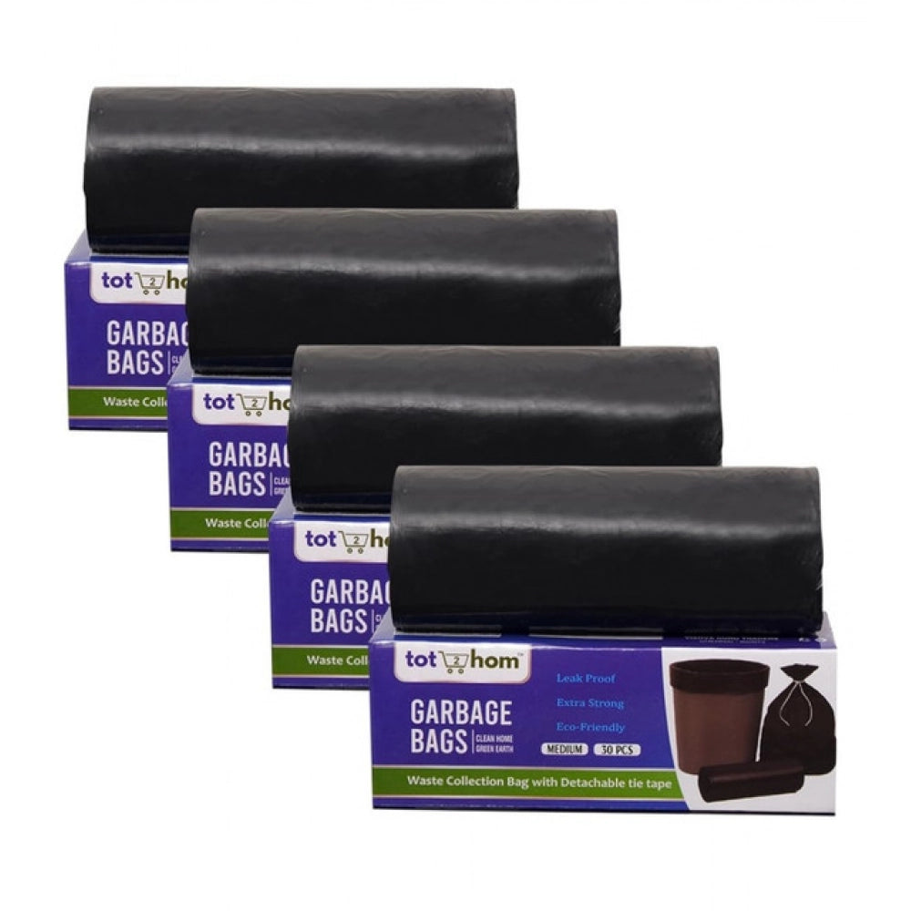 19×21in Garbage Bags · Pack of 4 — Black