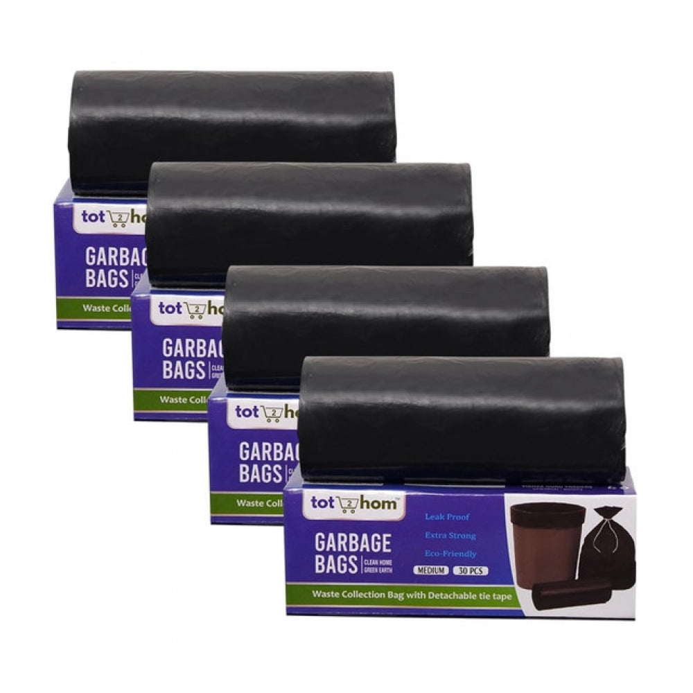 19×21in Garbage Bags · Pack of 4 — Black