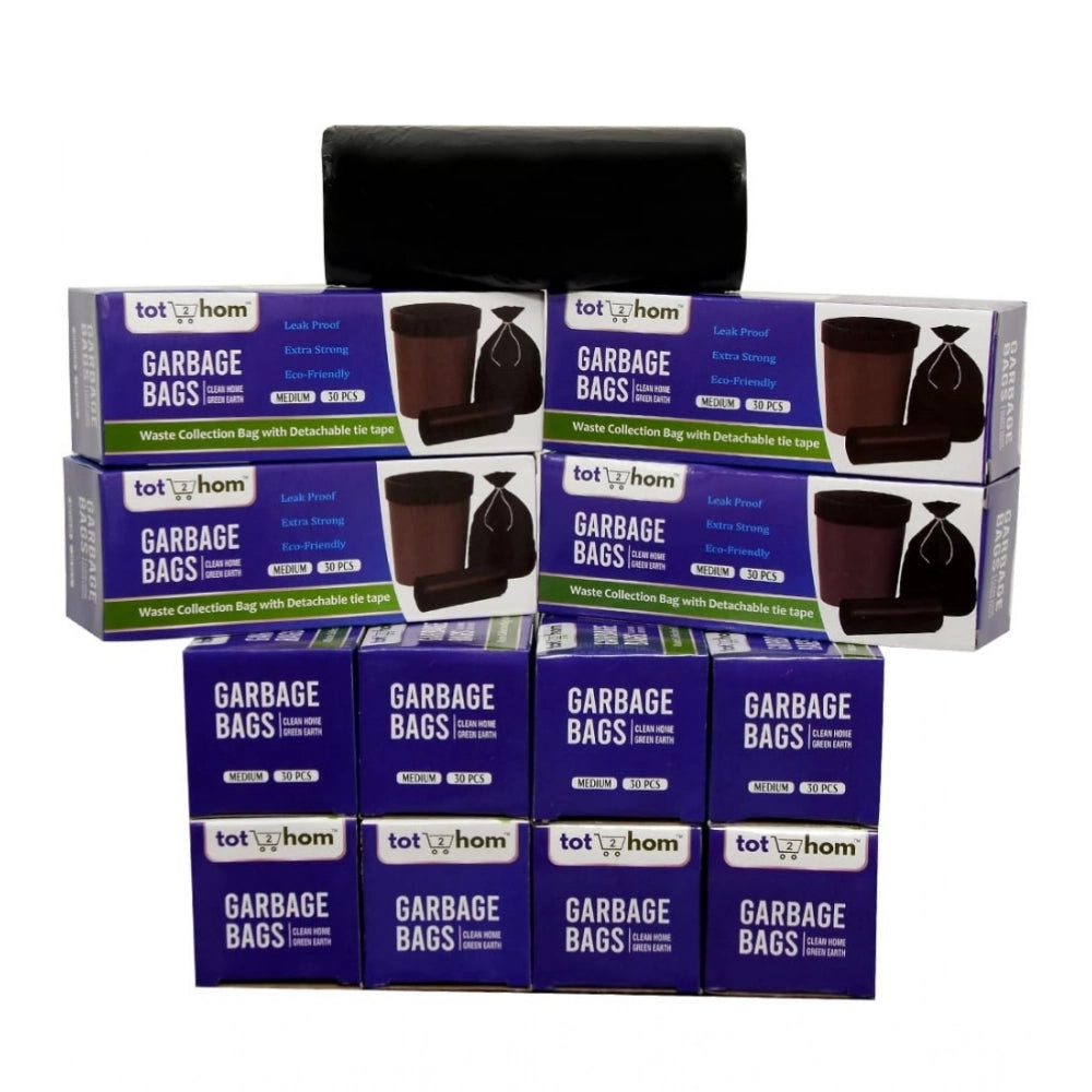 19×21in Garbage Bags · Pack of 12 — Black