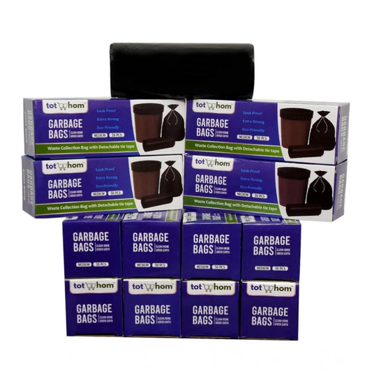19×21in Garbage Bags · Pack of 12 — Black