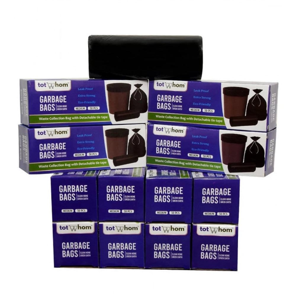 19×21in Garbage Bags · Pack of 12 — Black