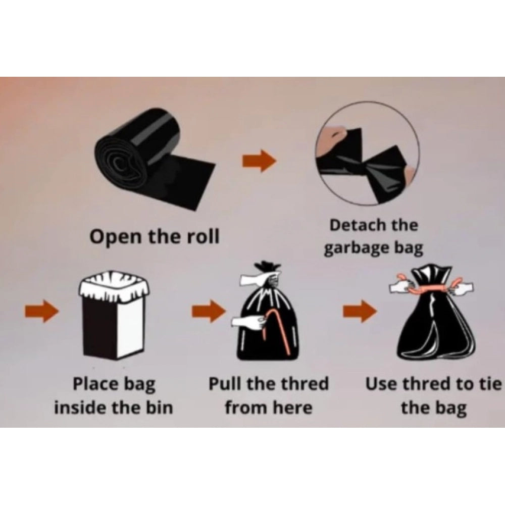 19×21in Garbage Bags · Pack of 12 — Black