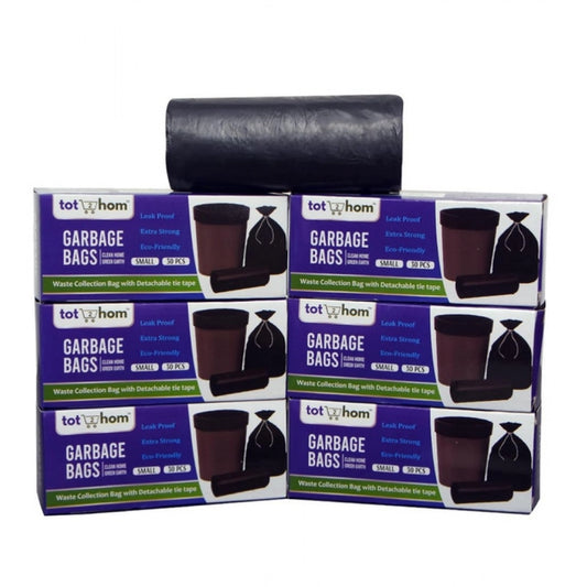 17×19in Garbage Bags · Pack of 6 — Black