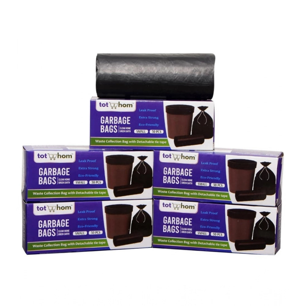 17×19in Garbage Bags · Pack of 5 — Black