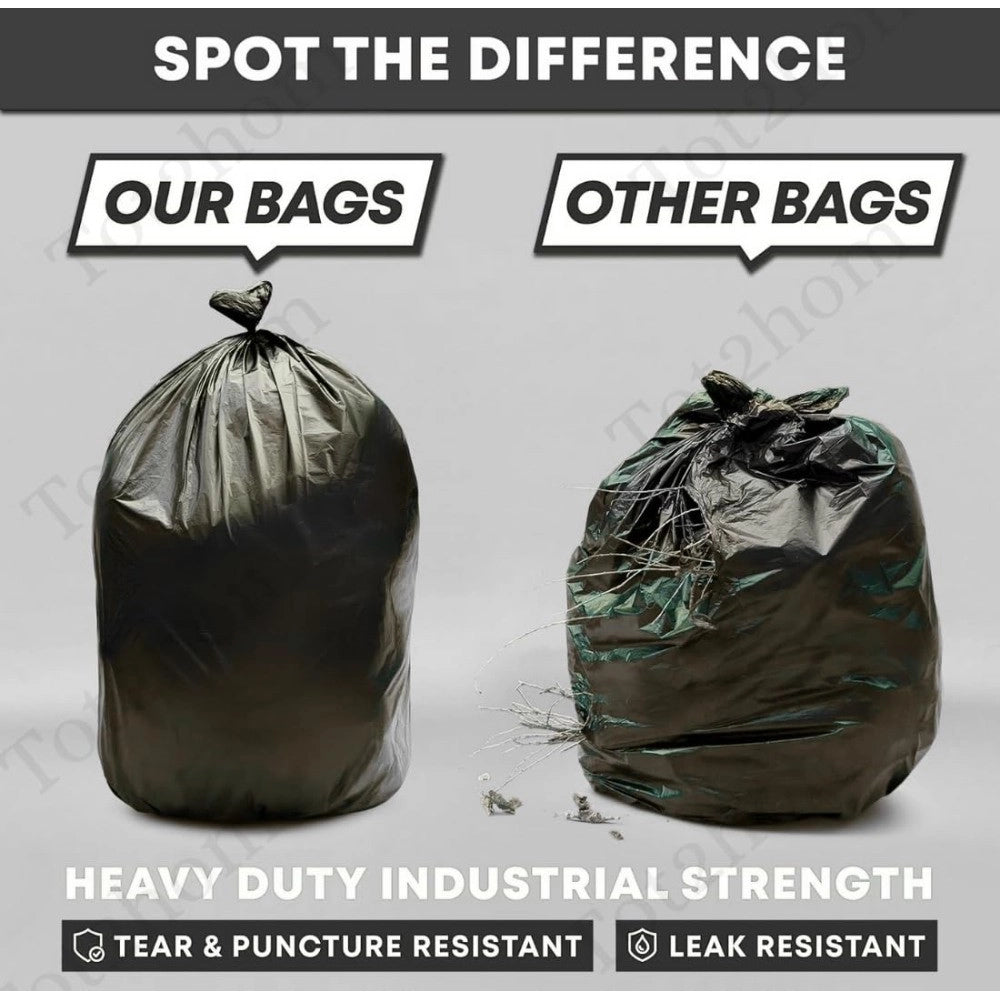 17×19in Garbage Bags · Pack of 5 — Black
