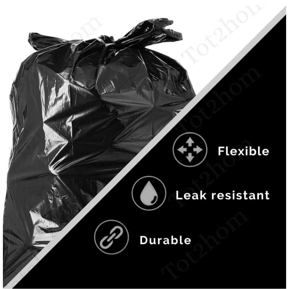 25×30in Garbage Bags · Pack of 3 — Black
