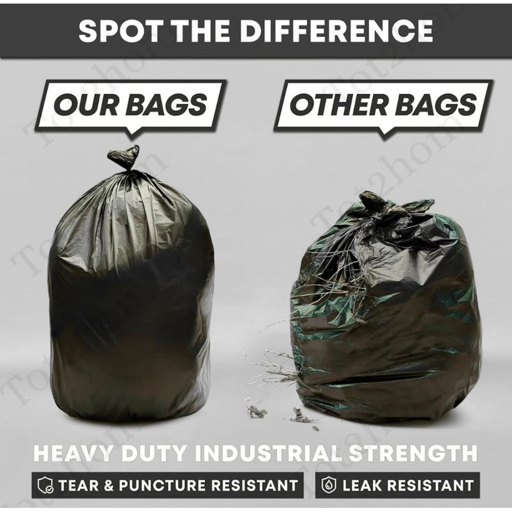 17×19in Garbage Bags · Pack of 10 — Black