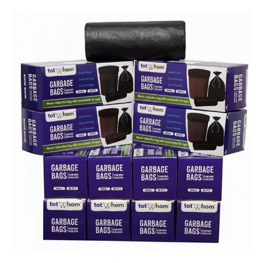17×19in Garbage Bags · Pack of 12 — Black