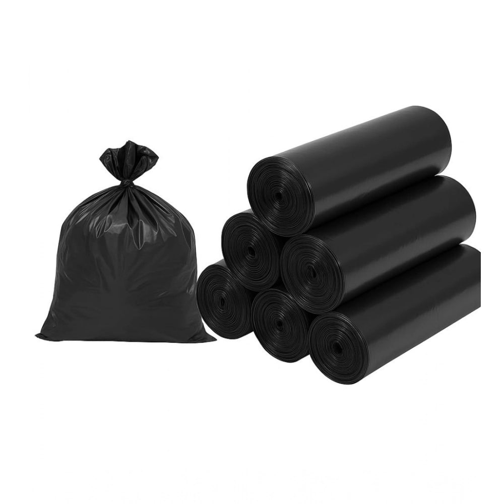 25×30in Garbage Bags · Pack of 6 — Black