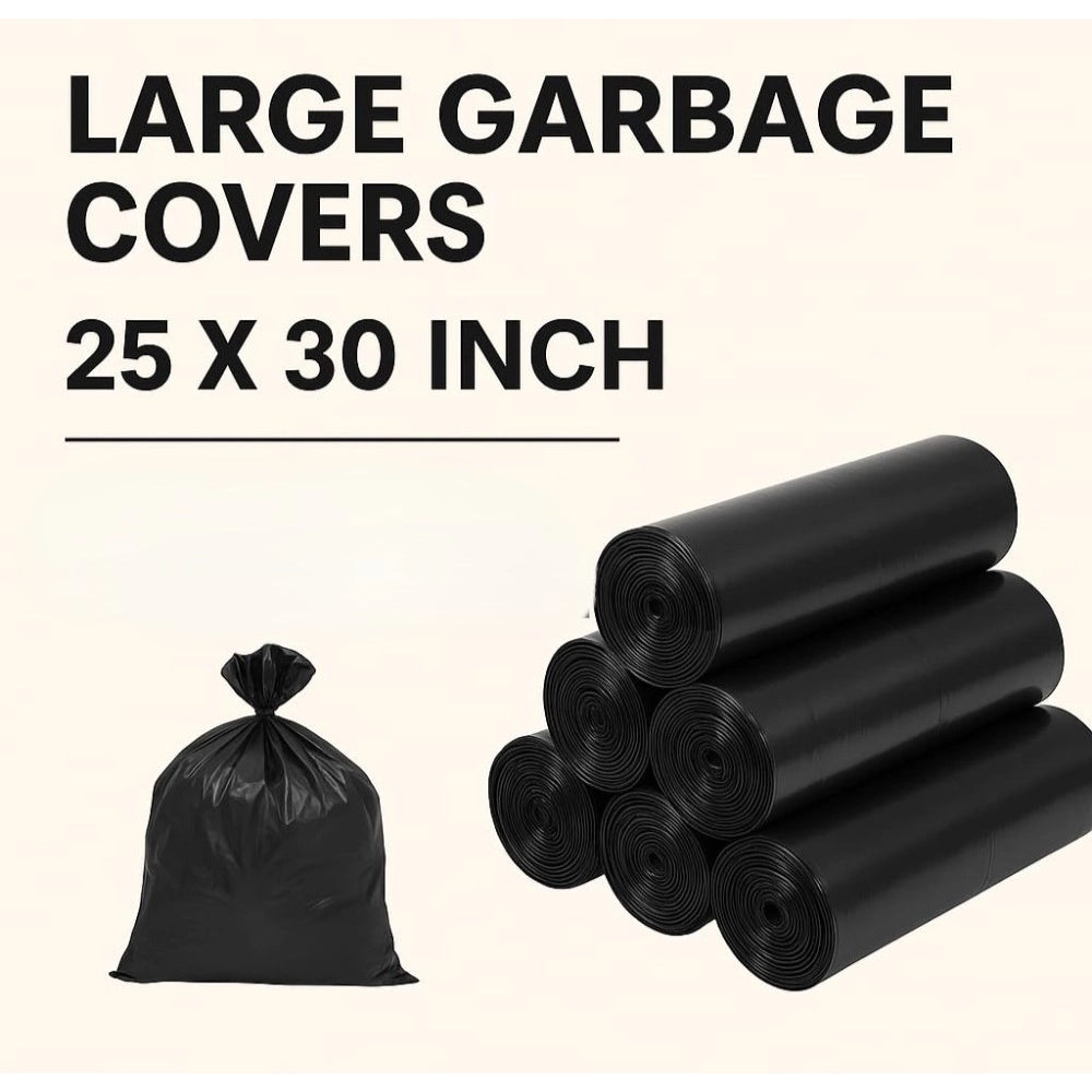 25×30in Garbage Bags · Pack of 4 — Black