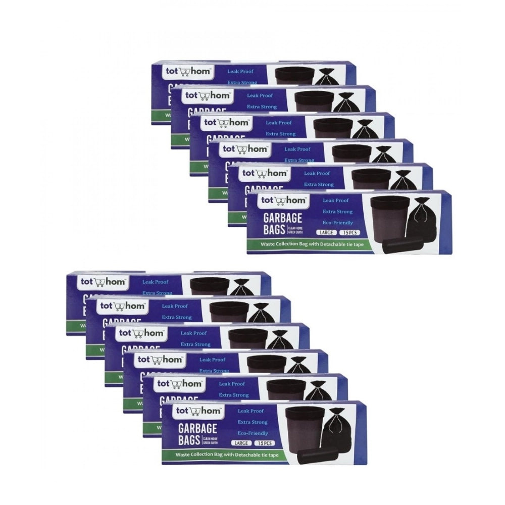 25×30in Garbage Bags · Pack of 12 — Black
