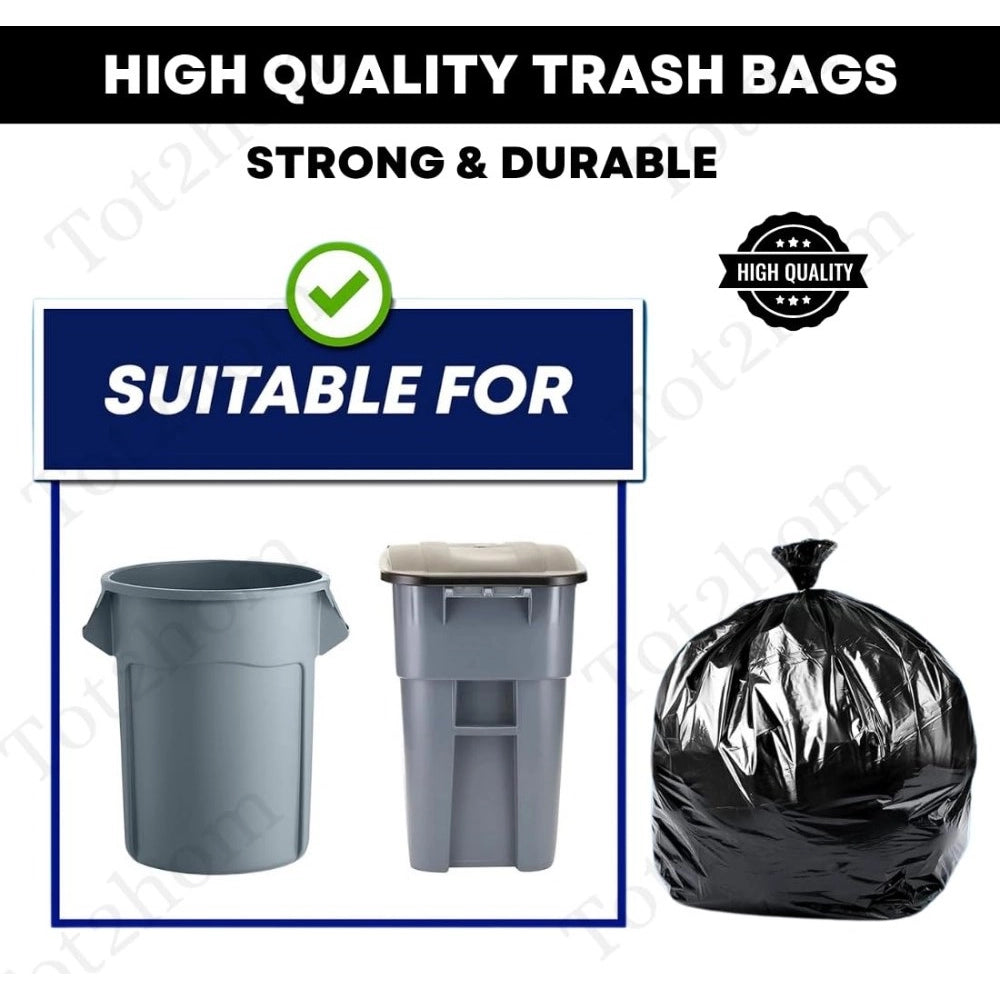 25×30in Garbage Bags · Pack of 12 — Black