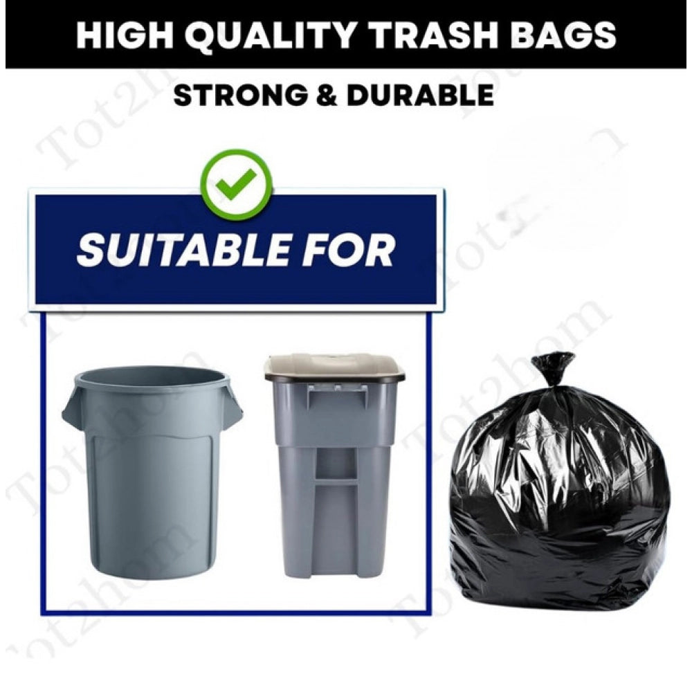 25×30in Garbage Bags · Pack of 10 — Black