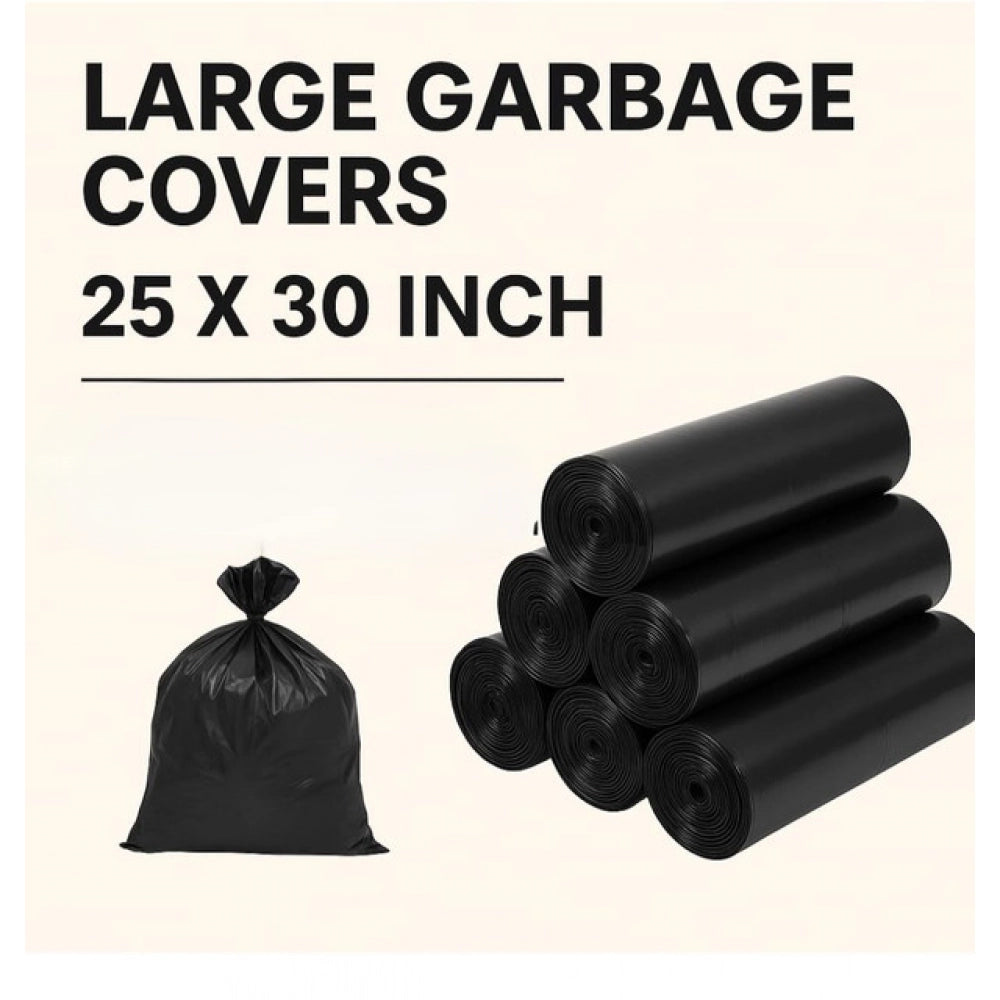 25×30in Garbage Bags · Pack of 3 — Black