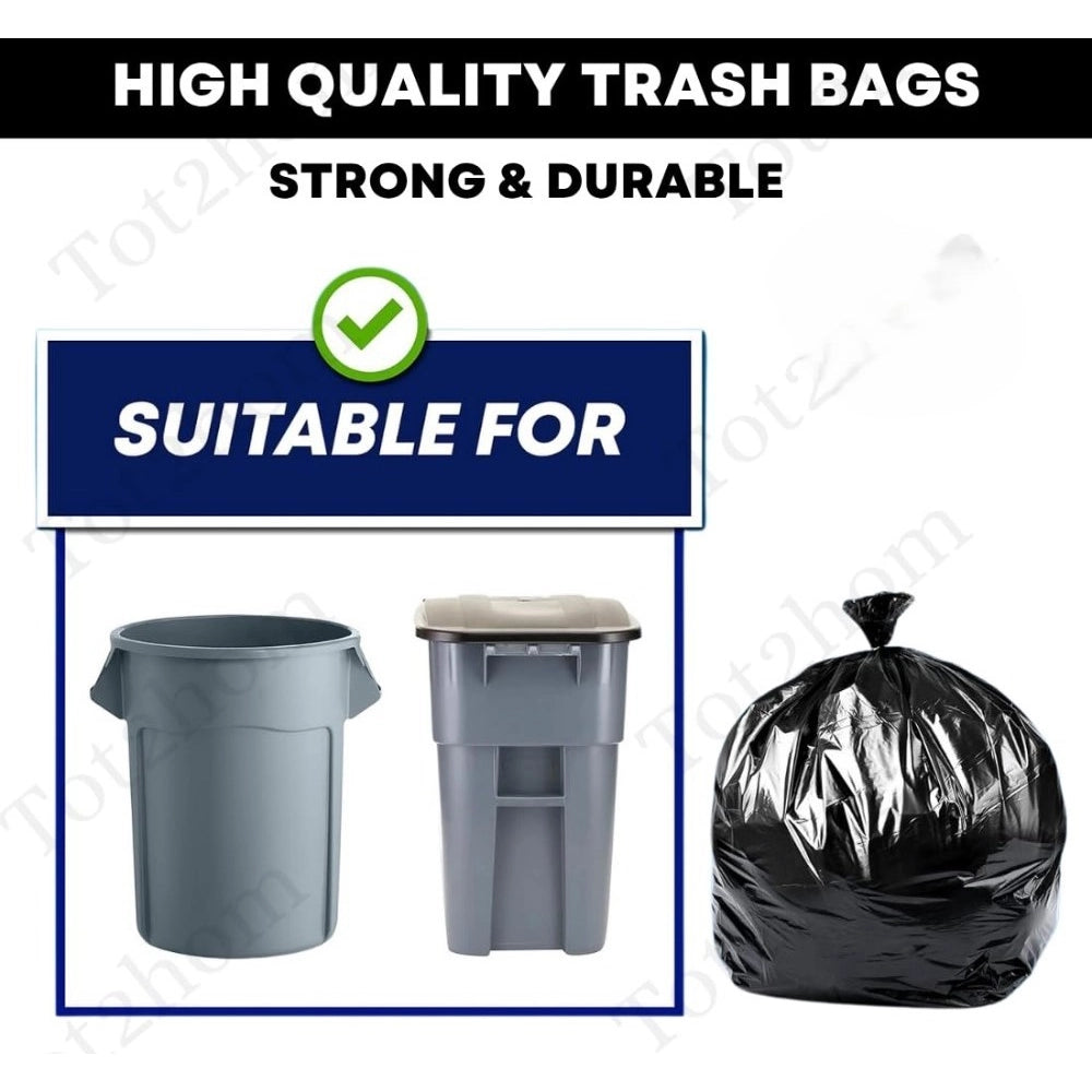 25×30in Garbage Bags · Pack of 5 — Black