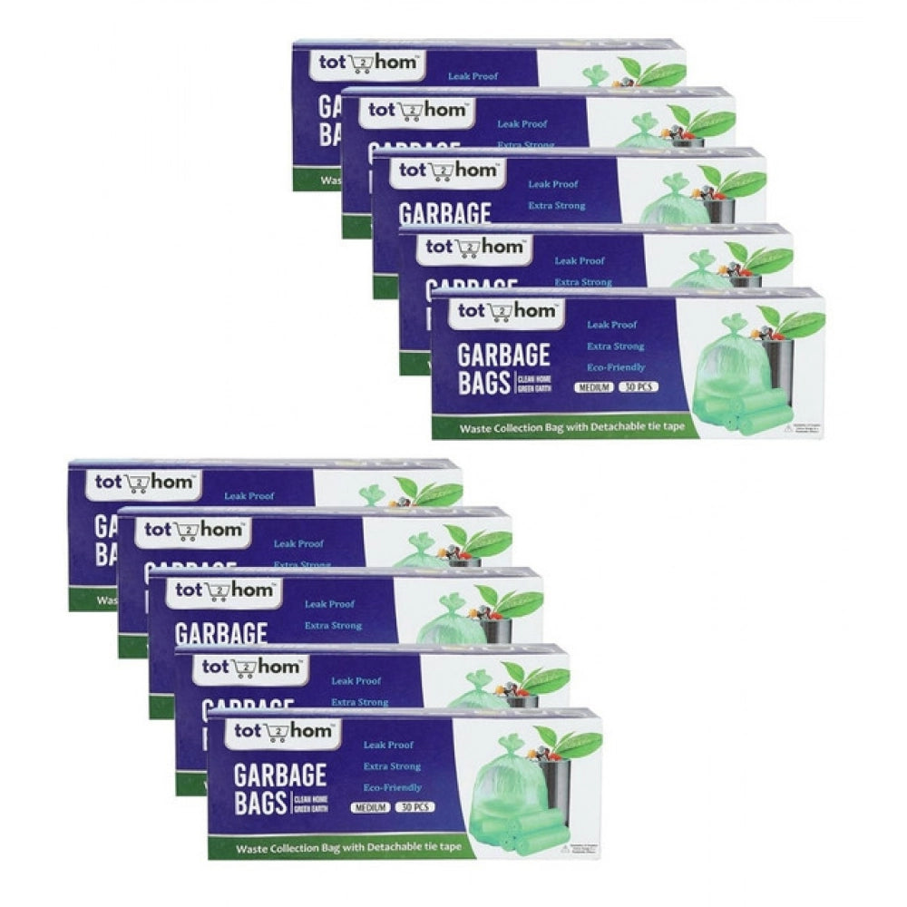 19×21in Garbage Bags · Pack of 10 — Green