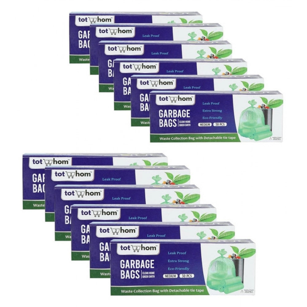 19×21in Garbage Bags · Pack of 12 — Green