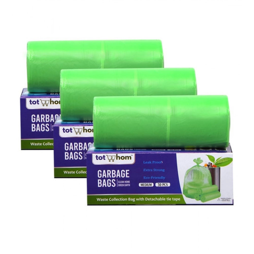 19×21in Garbage Bags · Pack of 3 — Green