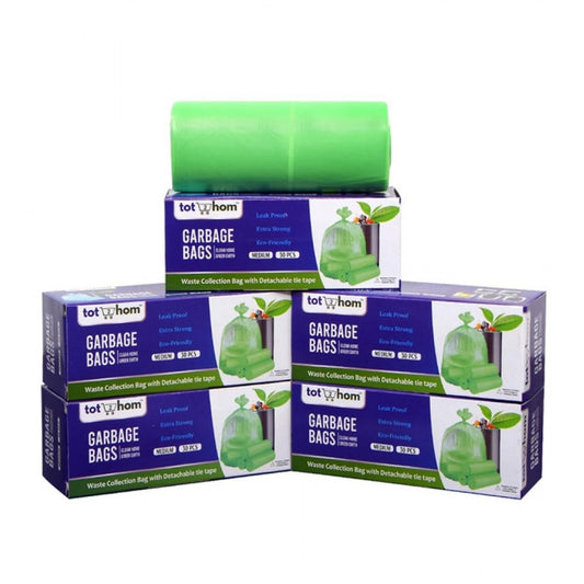 19×21in Garbage Bags · Pack of 5 — Green