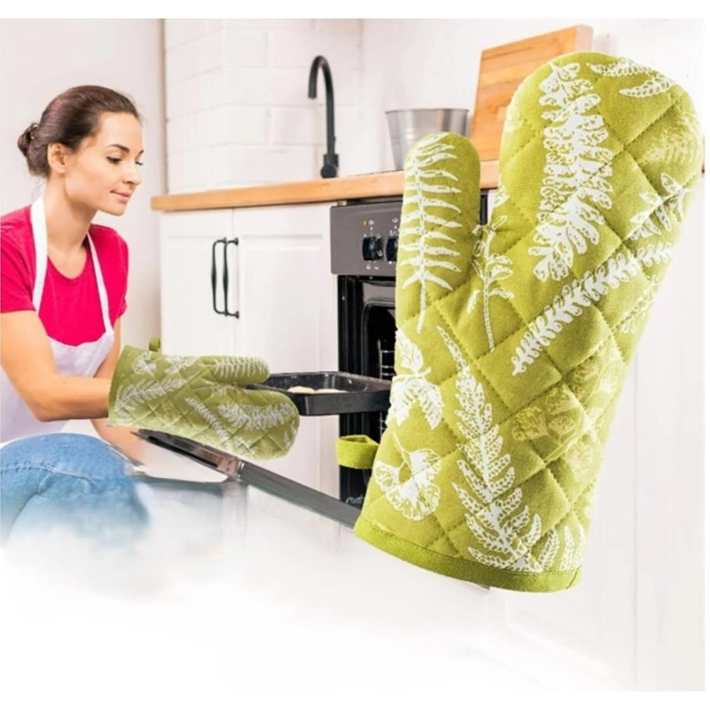 Cotton Oven Gloves · Pack of 2 — Green