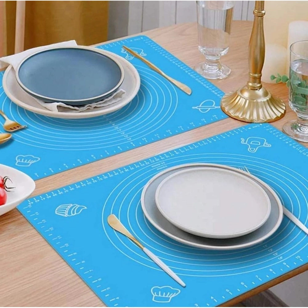Silicone Roti Mats · Pack of 3 — Blue