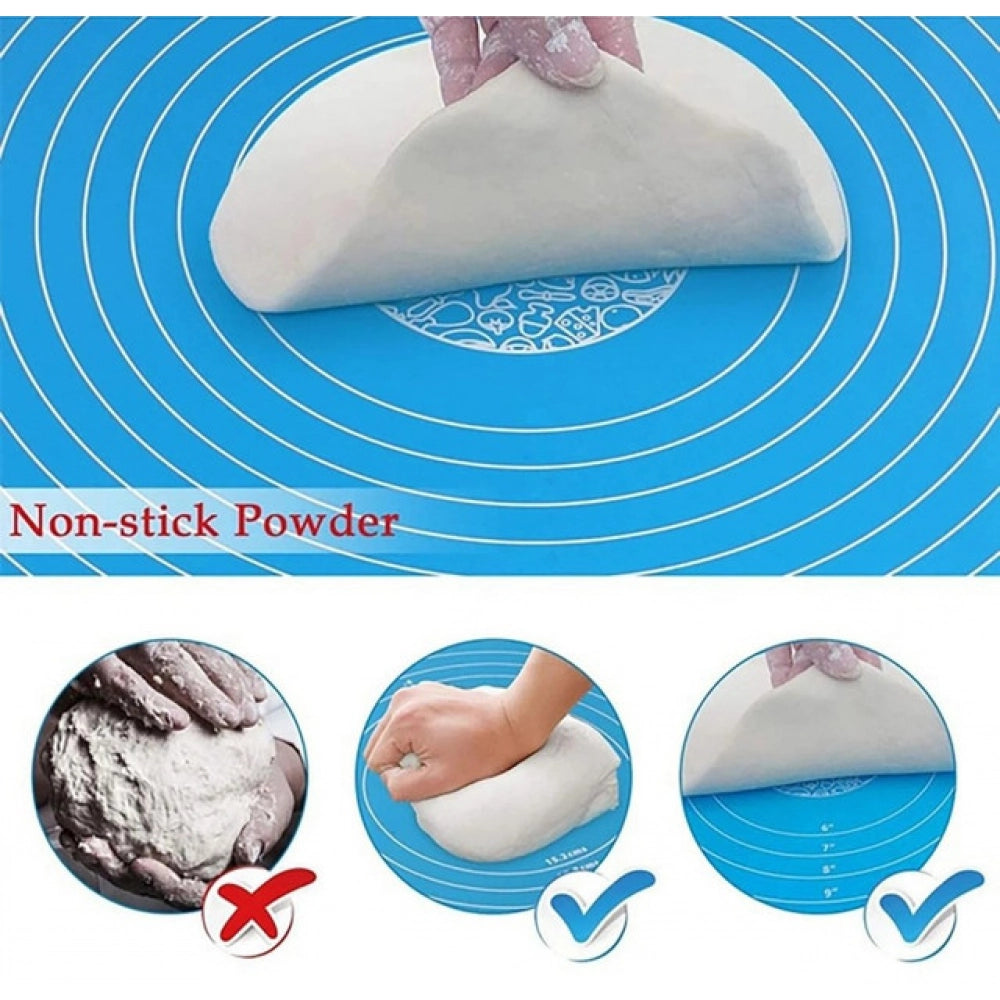 Silicone Roti Mats · Pack of 3 — Blue