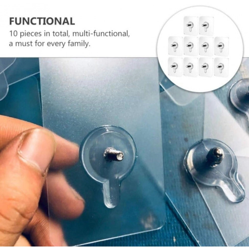 Acrylic Metal Wall Hooks · Pack of 10