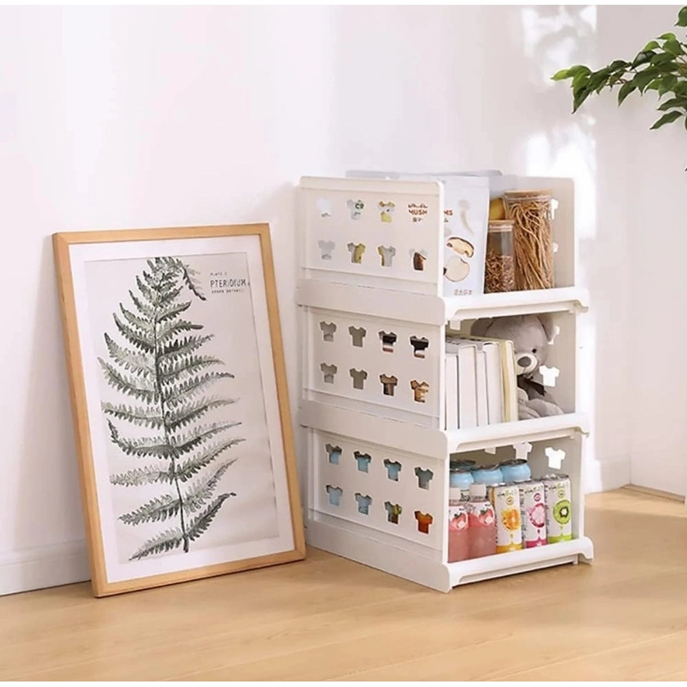 Foldable Stackable Storage Organizers · Pack of 1 — White · 2731