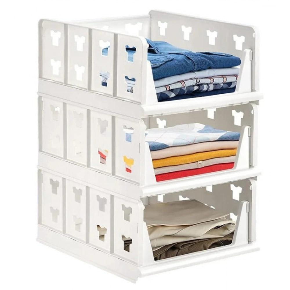Foldable Stackable Storage Organizers · Pack of 1 — White · 2731