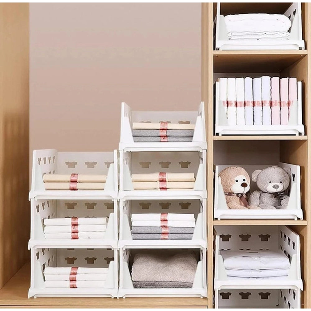 Foldable Stackable Storage Organizers · Pack of 1 — White · 2731