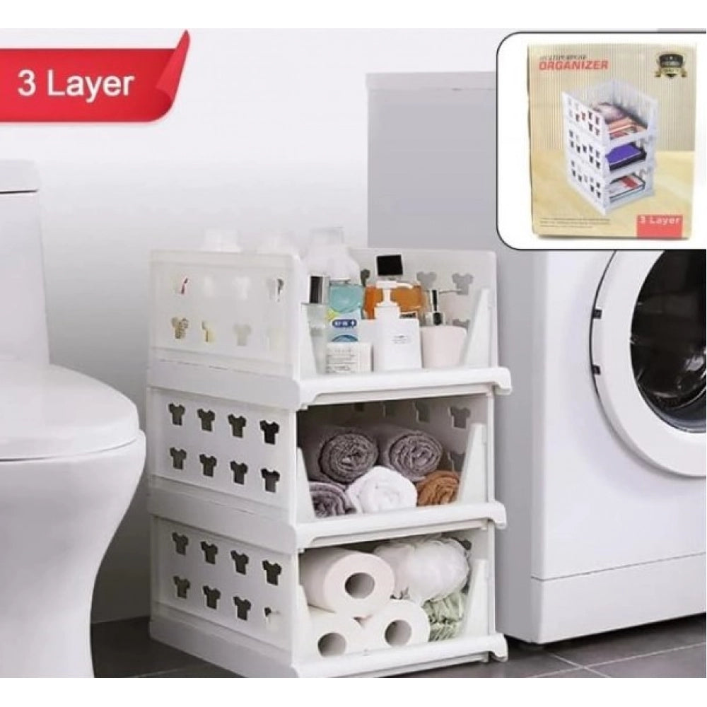 Foldable Stackable Storage Organizers · Pack of 1 — White · 2731