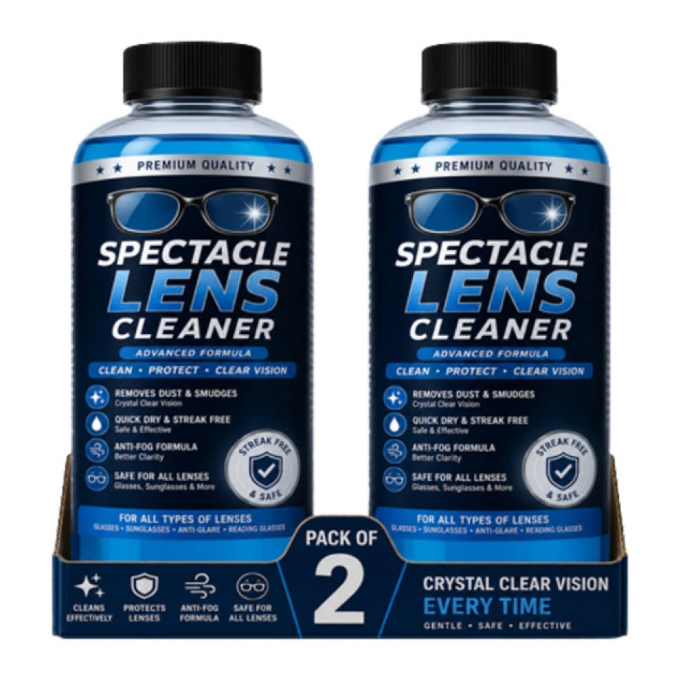 Spectacle Lens Cleaner Liquid Bottles 100 mls · Pack of 2